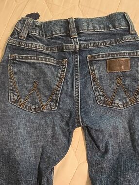 Wrangler Kids Blue Denim Jeans with Signature Back Stitch